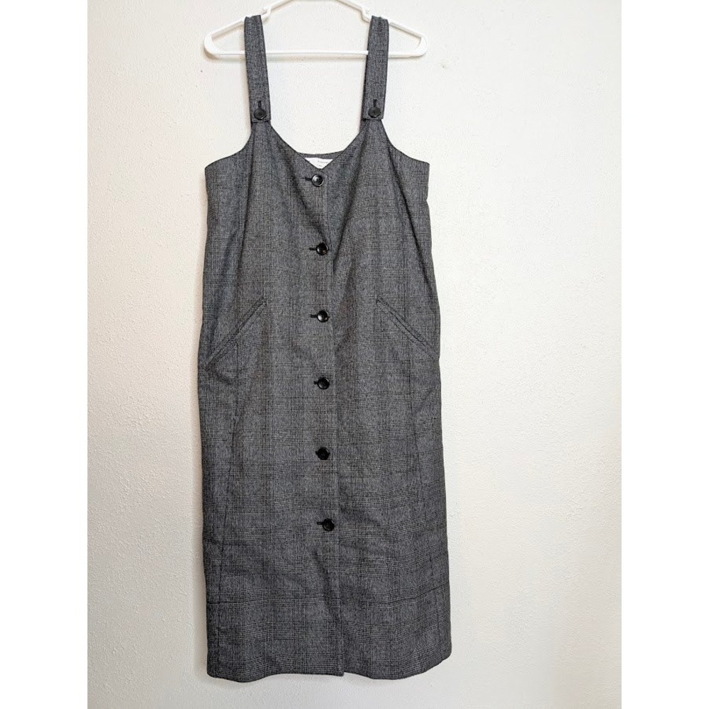 Proenza‎ Schouler Houndstooth Dress Women 8 Professional Midi Button Up Office